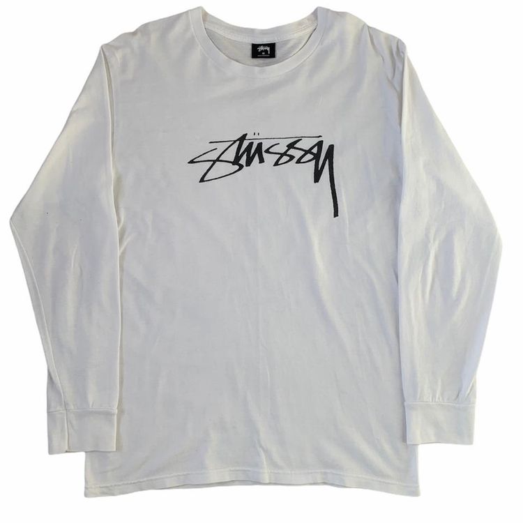 Stüssy Stussy | white long sleeve | 8.5/10 condition - small amount of cracking and a small mark (photo 4)  product image