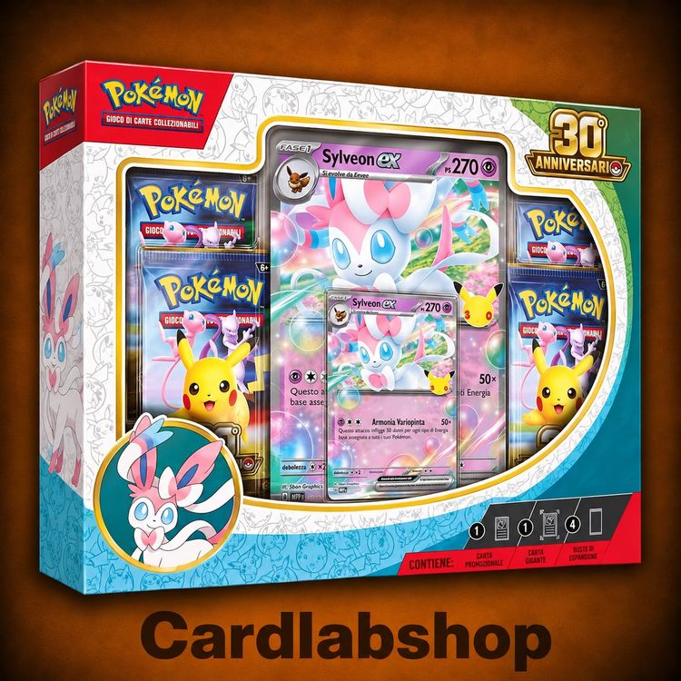 Immagine di Pokémon Sylveon Ex 30Th Anniversary Trading Card Set 1