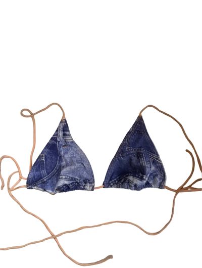 Y2K denim style bikini top S/M