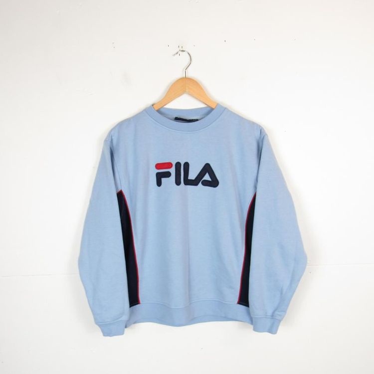 Fila VINTAGE FILA BABY BLUE BIG SPELLOUT CREWNECK SWEATSHIRT JUMPER product image