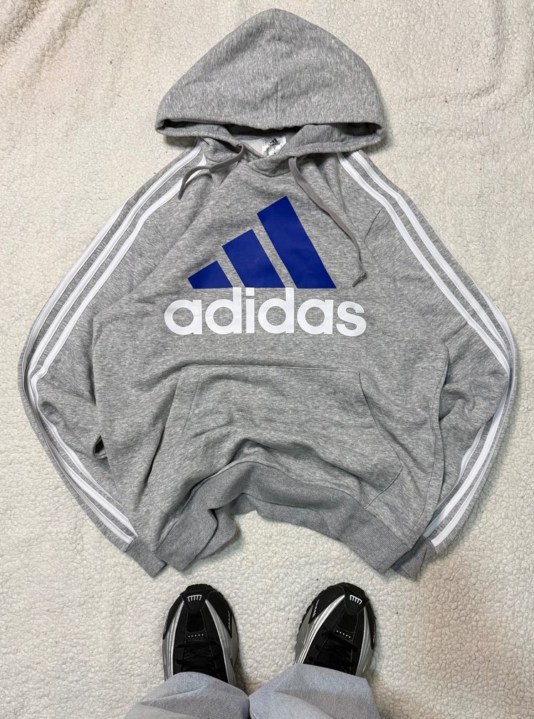 adidas grey hoodie image 1