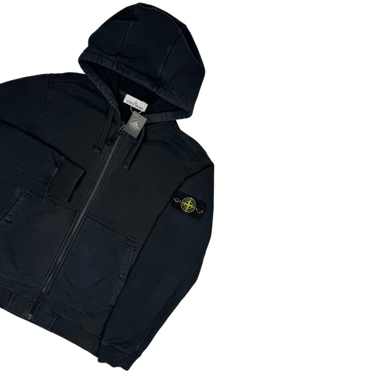Sudadera con capucha y cremallera Stone Island negro - talla L obraz 6