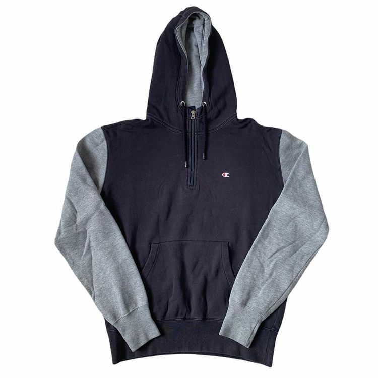 Champion Nike | vintage navy and grey hoodie | 8.5/10 condition - general wear | no holes or stains | large product image