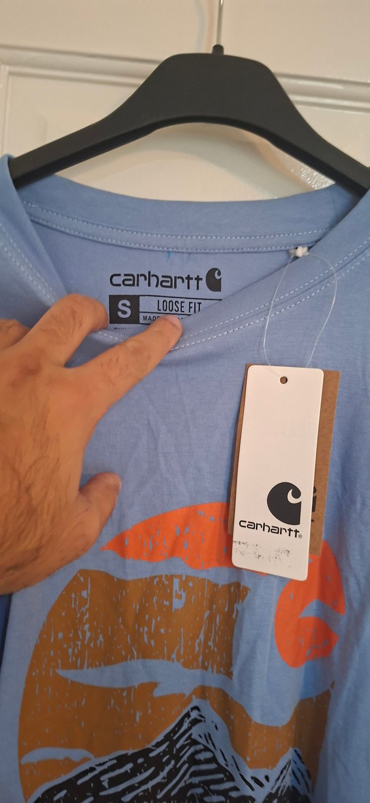 Carhartt Blue Graphic T-Shirt size S imagen 3