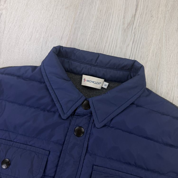 Moncler Men’s Blue Zip-up Tricot Cardigan - Small imagen 2