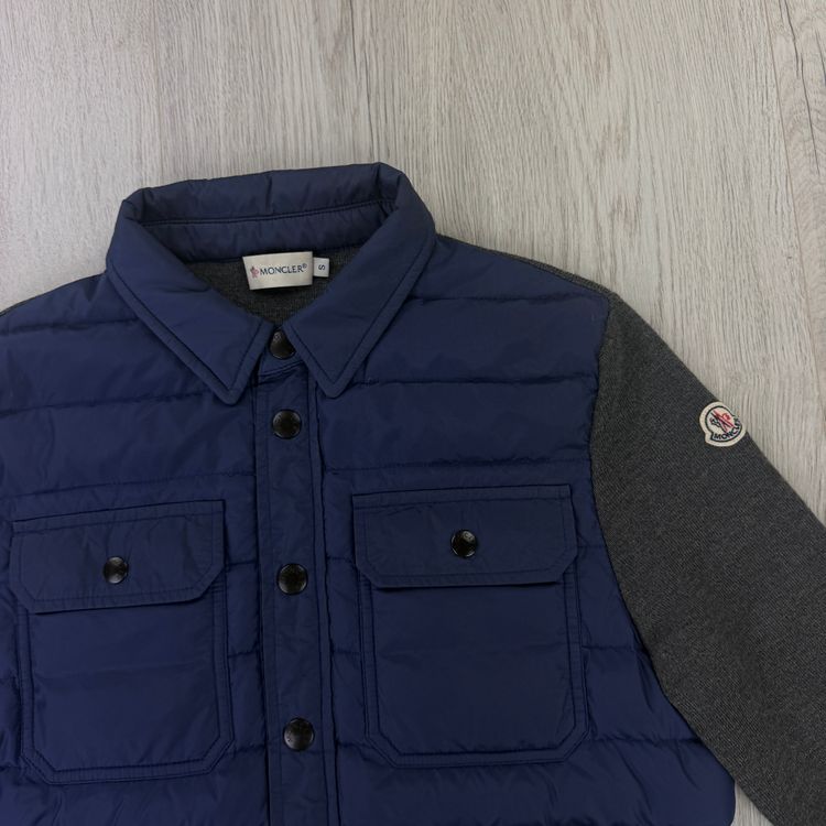 Moncler Men’s Blue Zip-up Tricot Cardigan - Small imagen 4