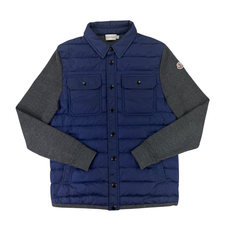 Moncler Men’s Blue Zip-up Tricot Cardigan - Small obraz 1