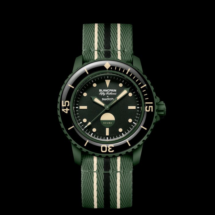 Blancpain x Swatch Scuba Fifty Fathoms Green Abyss SO35G100