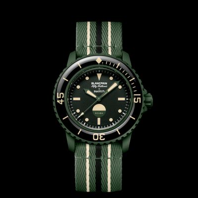 Blancpain x Swatch Scuba Fifty Fathoms Green Abyss SO35G100