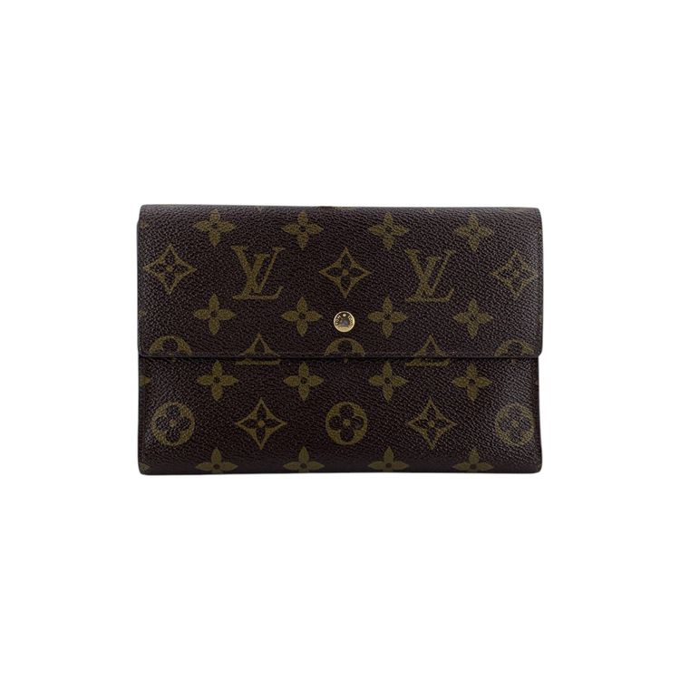 Louis Vuitton Vintage Brown Monogram Canvas Pochette Passport Holder Wallet image 1