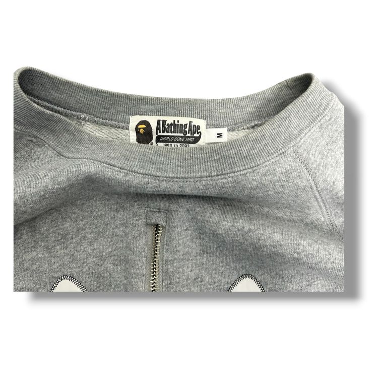 A Bathing Ape Sweatshirt Grey Medium image 3