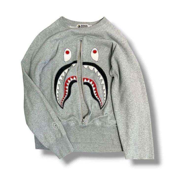A Bathing Ape Sweatshirt Grey Medium image 1