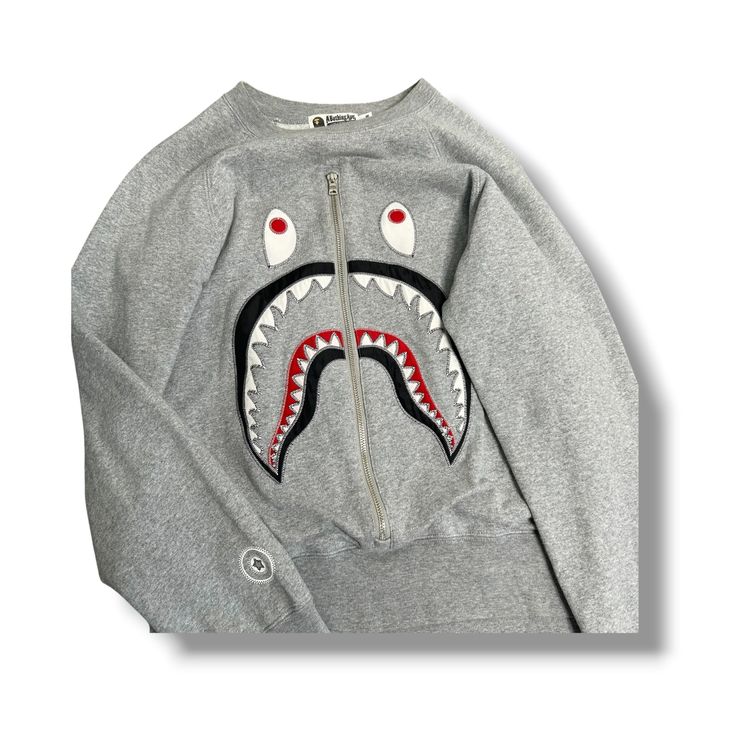A Bathing Ape Sweatshirt Grey Medium image 2