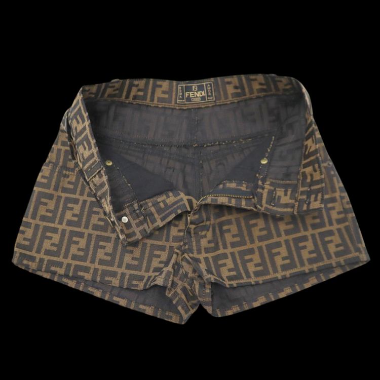 Fendi Zucca Logo Brown Monogram 90s Mini Shorts image 7
