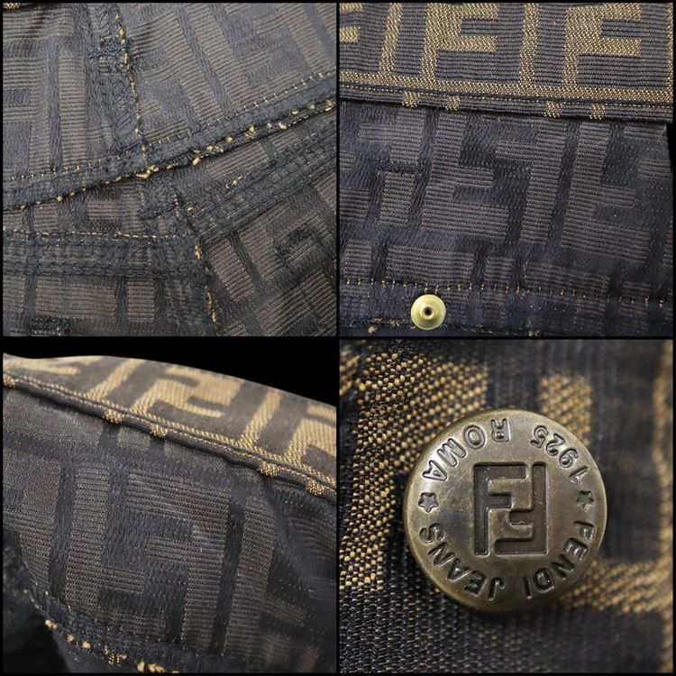 Fendi Zucca Logo Brown Monogram 90s Mini Shorts image 2