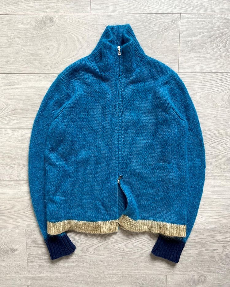 Prada Prada AW2007 Mohair Teal Zip-Front Jacket - Size M product image
