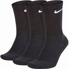 Nike Black Crew Socks 3-Pack size 8-11