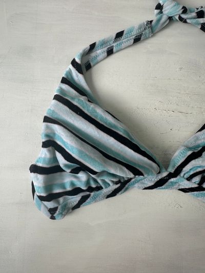 sailor drop | small blue striped bikini style top 3