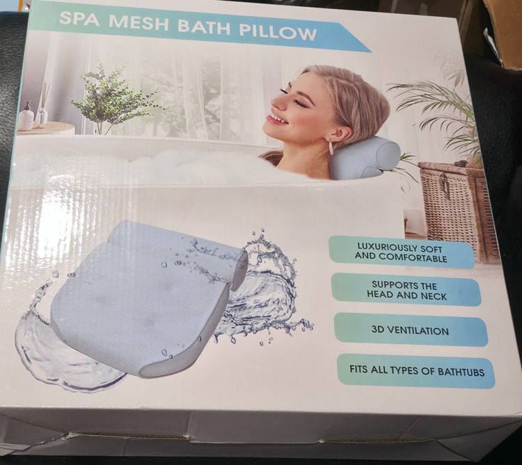 Spa Mesh Bath Pillow imagen 1