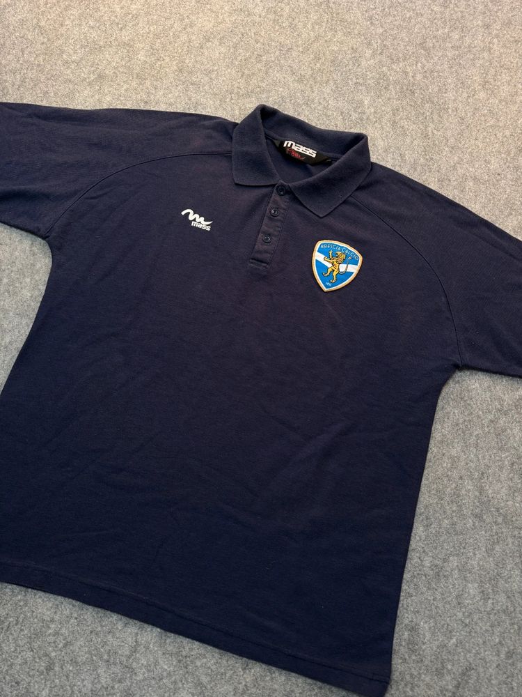 Polo Mass Brescia calcio vintage blu marino XL image 2