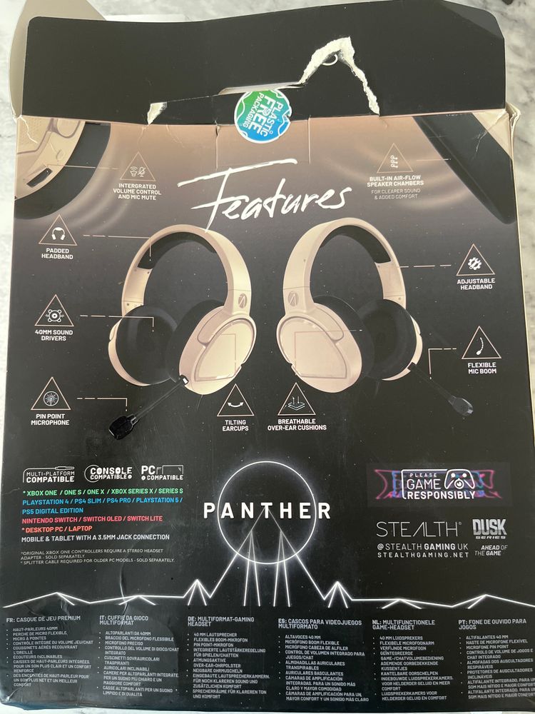Value £25 Stealth Panther Gaming Headset - Sand Used 2