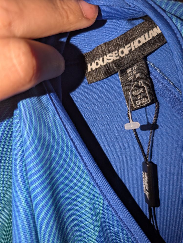 House Of Holland Blue Long Sleeve Top 2