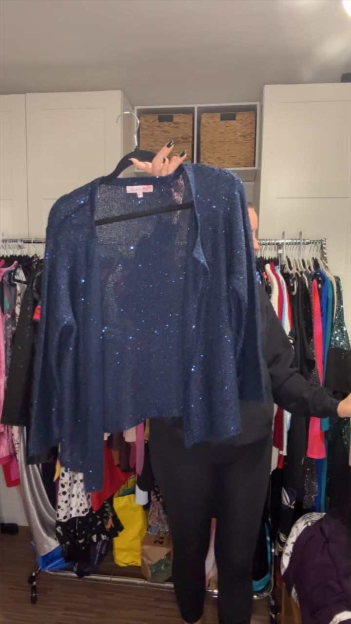 MICHELE michele hope blue cardigan size 14/16 product image