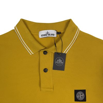 Polo Stone Island mostaza manga corta - talla 2XL 4