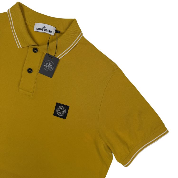Polo Stone Island mostaza manga corta - talla 2XL 2