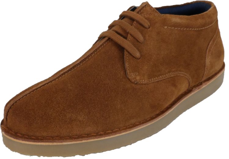 Roamers Tan Center Seam Retro Real Suede Desert Boots image 1