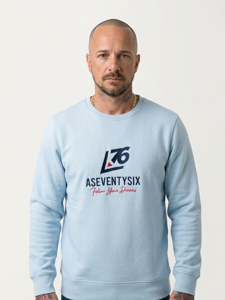Aseventysix Light Blue Sweatshirt image 2