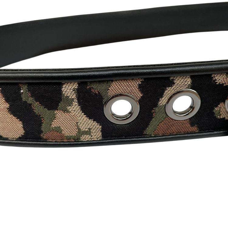 Dolce & Gabbana Leather and Canvas Camoflauge Belt 5