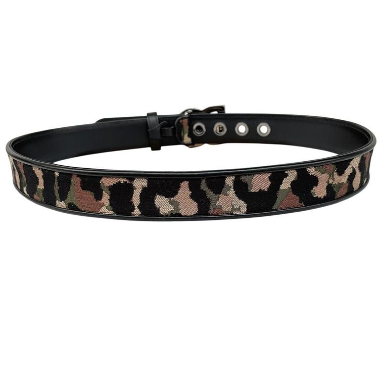Dolce & Gabbana Leather and Canvas Camoflauge Belt 3