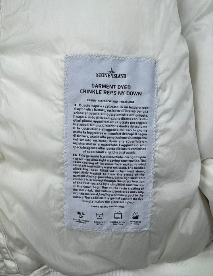 White Stone Island Crinkle Reps NY Down Jacket (A/W 2020) 6