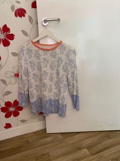 White Stuff floral long sleeve top size 14