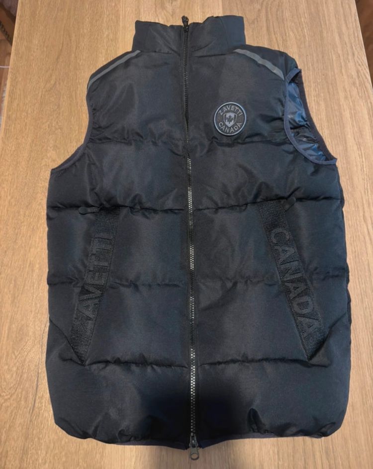 Zavetti Canada Black Puffer Vest image 1