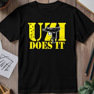 Uzi-Does-It T-Shirt - Funny and AU 1