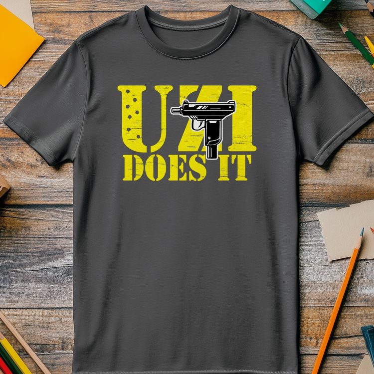 Uzi-Does-It T-Shirt - Funny and AU 3