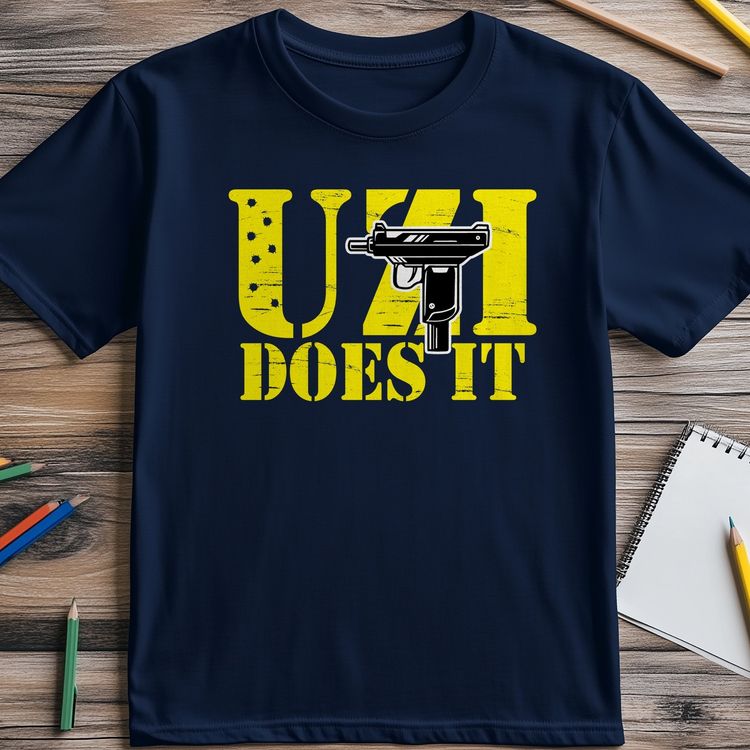 Uzi-Does-It T-Shirt - Funny and AU 5