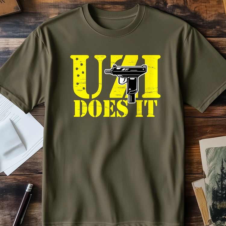 Uzi-Does-It T-Shirt - Funny and AU 2