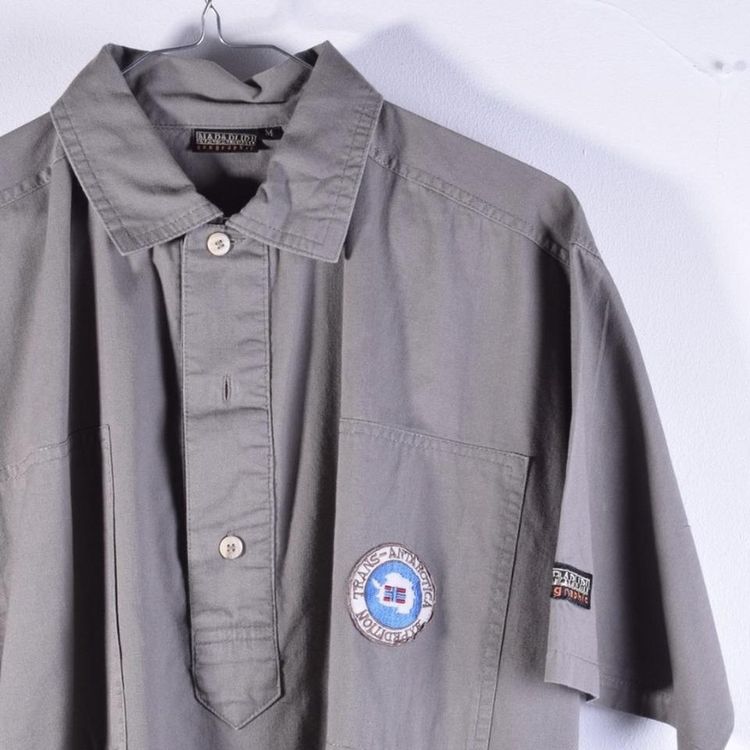 Vintage napapiji shirt sleeve military style shirt 4