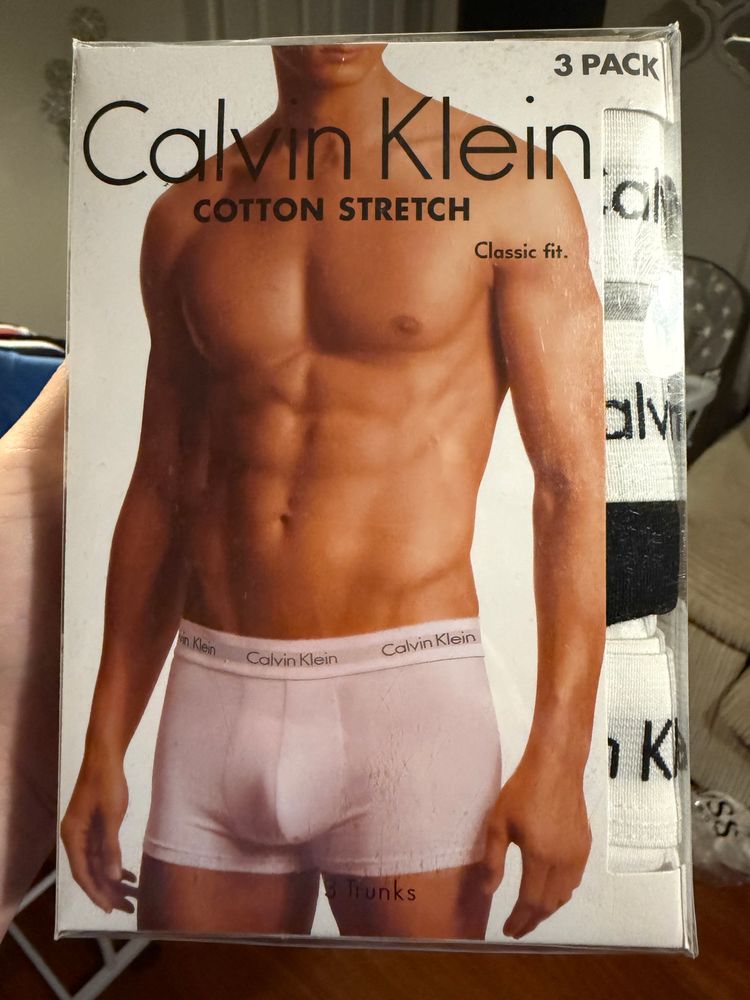 Calvin Klein Men'S Cotton Stretch Trunks 3 Pack obraz 1