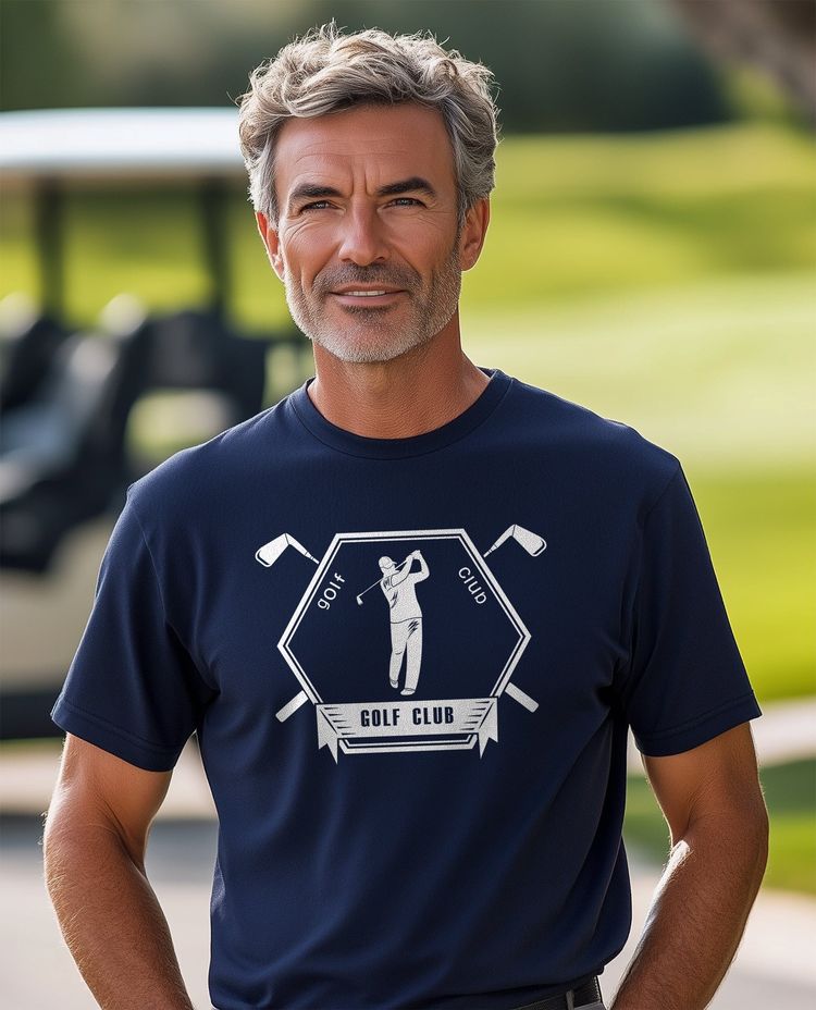 Golf-02 Swing into t-shirt AU 7