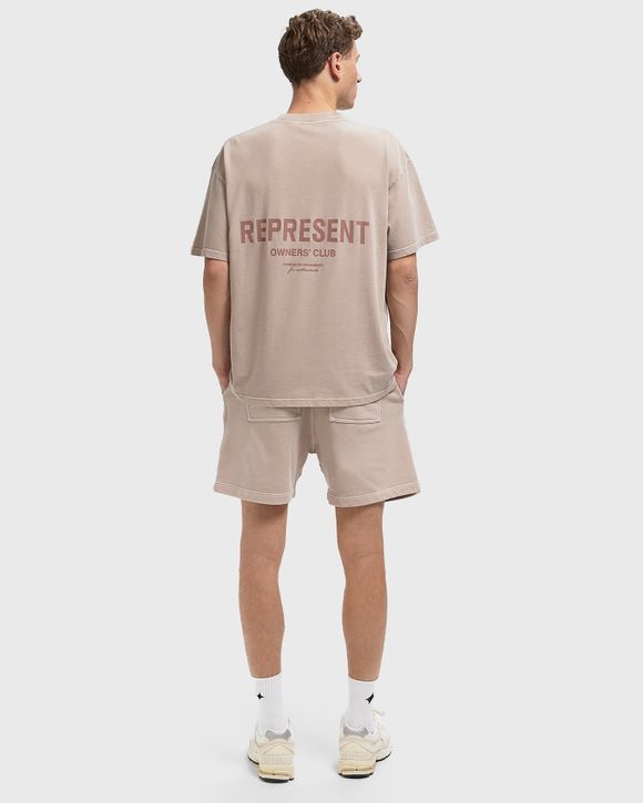 Represent Beige T-Shirt And Shorts Set