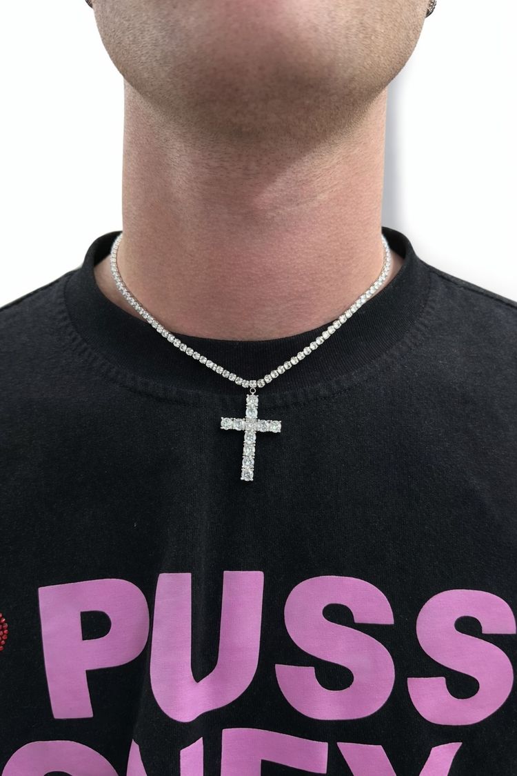 Collana croce + strass image 1