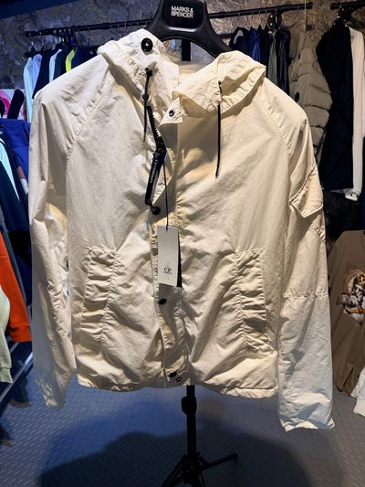 C.P. Company White Flat Nylon Jacket