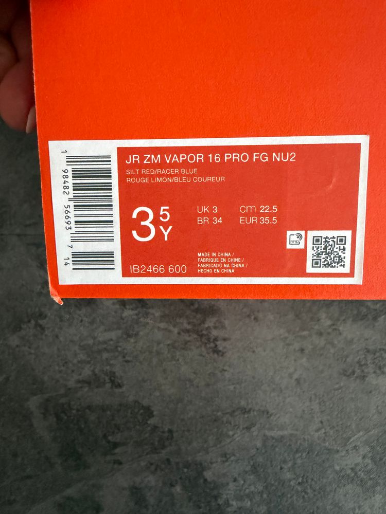 Immagine di Nike Jr Zm Vapor 16 Pro Fg Nu2 | Silt Red | UK3 9
