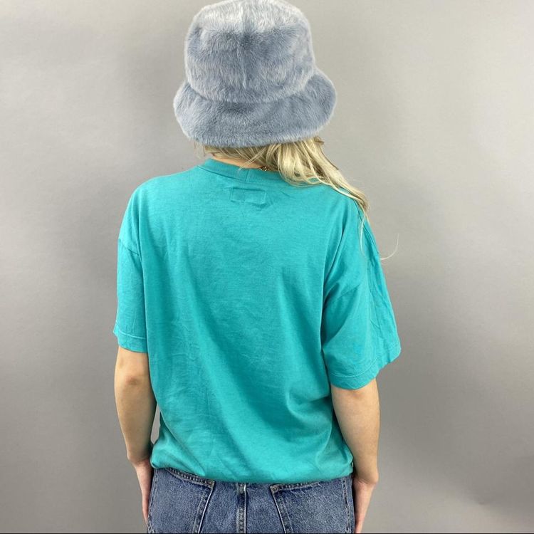 Krizia turquoise embroidered and printed t shirt image 4