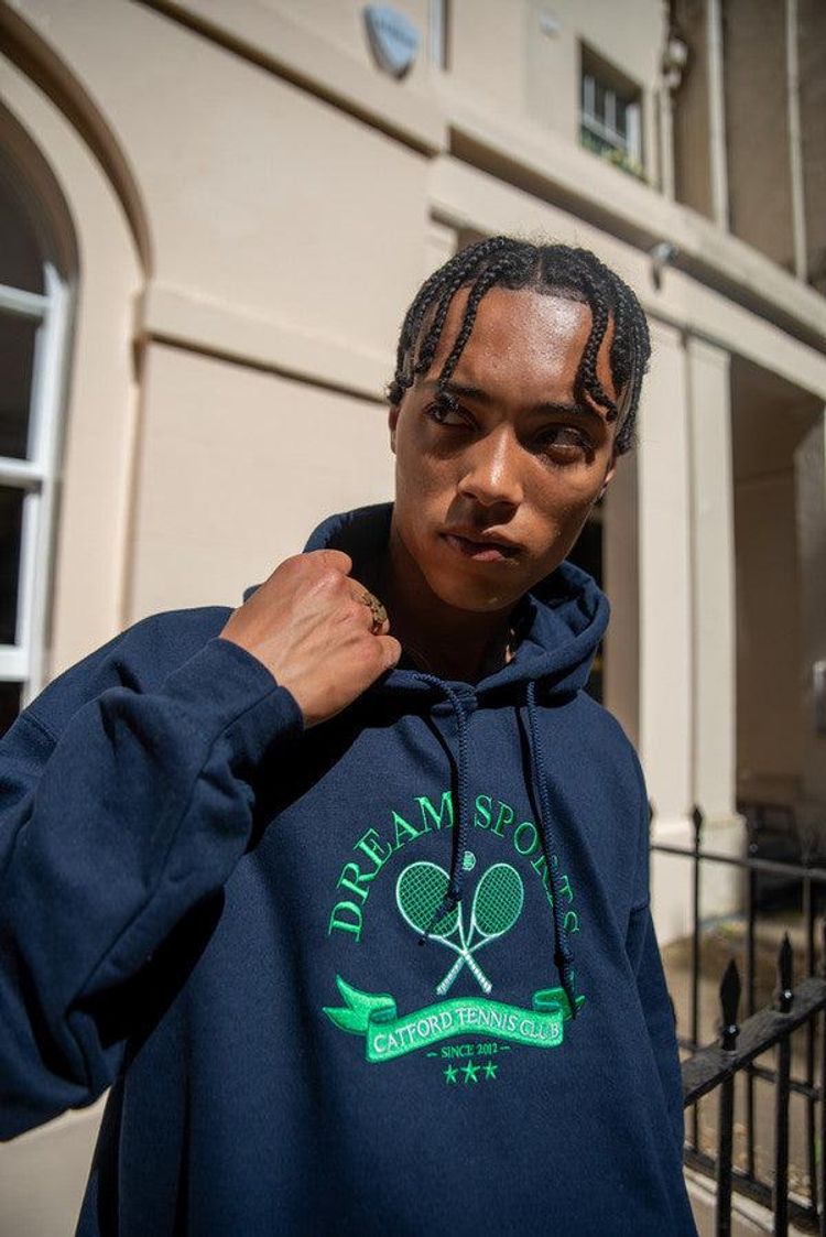 440gsm Hoodie in Navy with Catford Tennis Club Embroidery 5