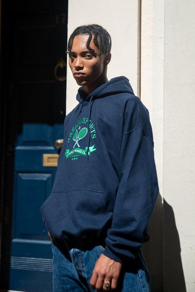 440gsm Hoodie in Navy with Catford Tennis Club Embroidery 1